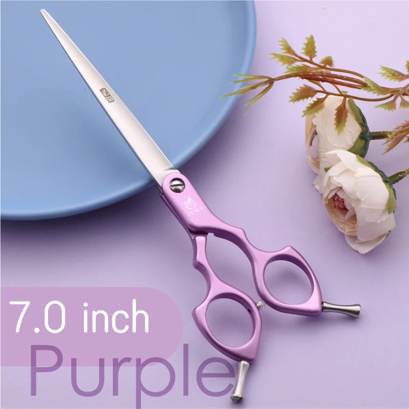 Fenice 6.5/7.0 inch Dog Professional Dog Grooming Straight Cutting Shears JP440C Stainless Steel with High Quality Alloy Handle