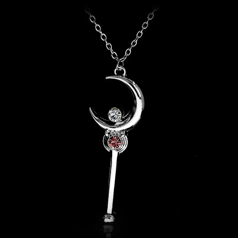 Anime Card Captor Sakura Necklace Star Flowers Cardcaptor KINOMOTO Sealing Wand Cosplay Pendant Woman Girl Jewelry