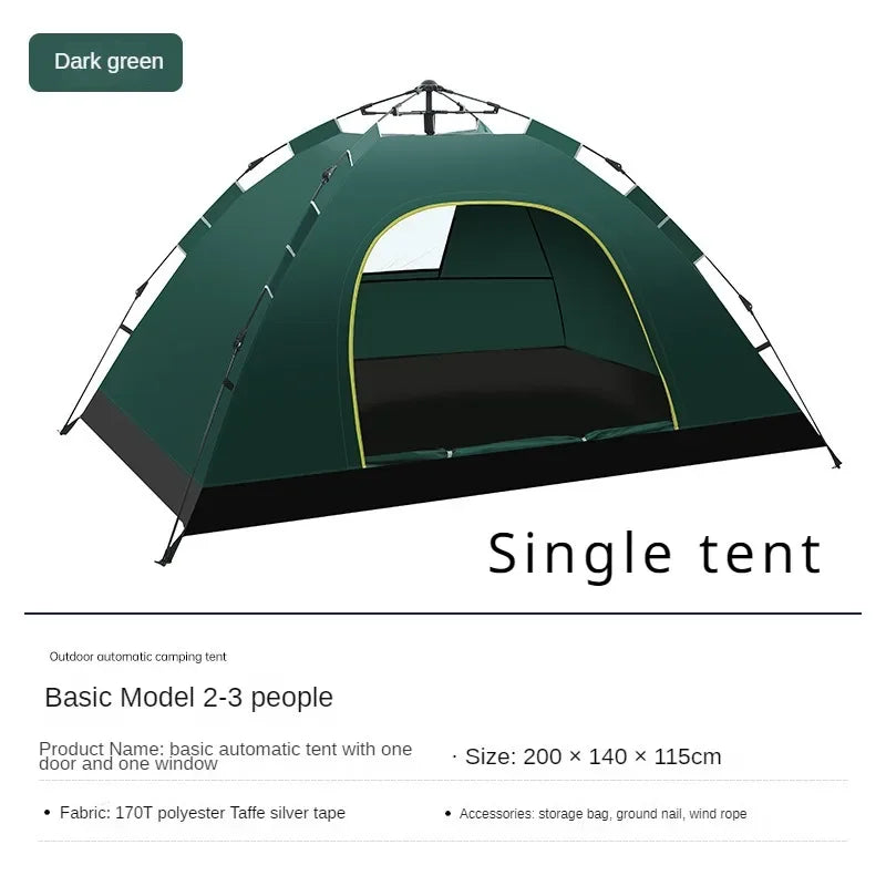 Convenient and breathable Fully Automatic Quick Opening Emergency Tent