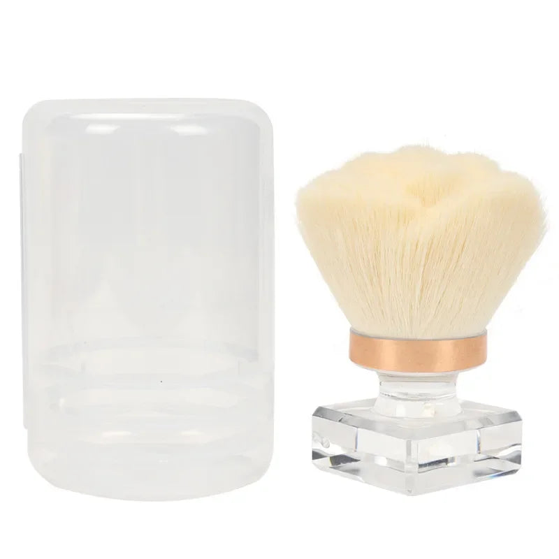 Nail Dust Cleaning Brush Rose Foundation Blush Brush with Case Nail Dust Brush for Women Makeup Brush Manicure Tools