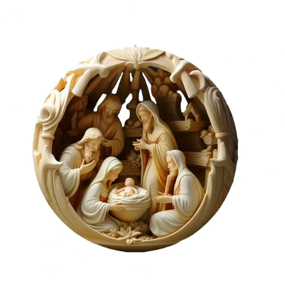 Ornament 3d Effect Christmas Nativity Decoration Reusable Acrylic Ornament For Indoor/outdoor Xmas Tree Birth