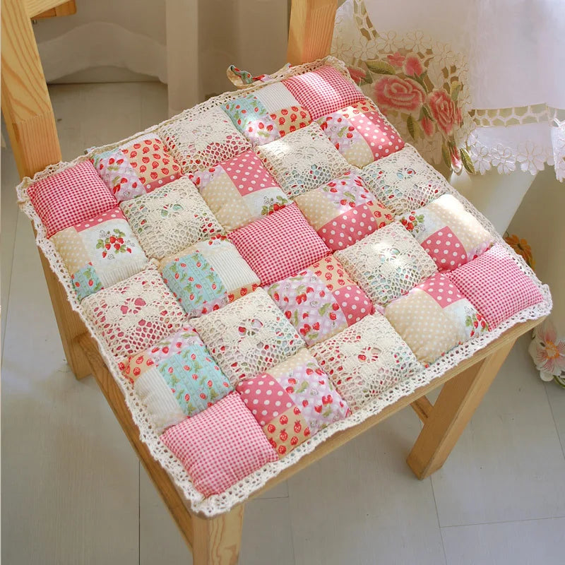 &40X40cm Flower Style Square Cotton Seat Cushion Sofa Car Mat Home Kitchen Chair Sit Pad Mat Pillows Home Decor