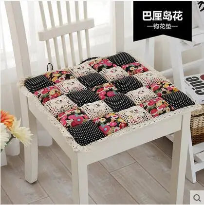 &40X40cm Flower Style Square Cotton Seat Cushion Sofa Car Mat Home Kitchen Chair Sit Pad Mat Pillows Home Decor