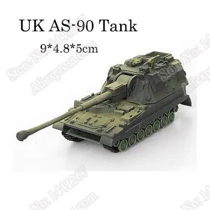 1pcs 1:72 4D Plastic Assemble Tank Kits World War II Model Puzzle Assembling Military Sand Table Toys For Children