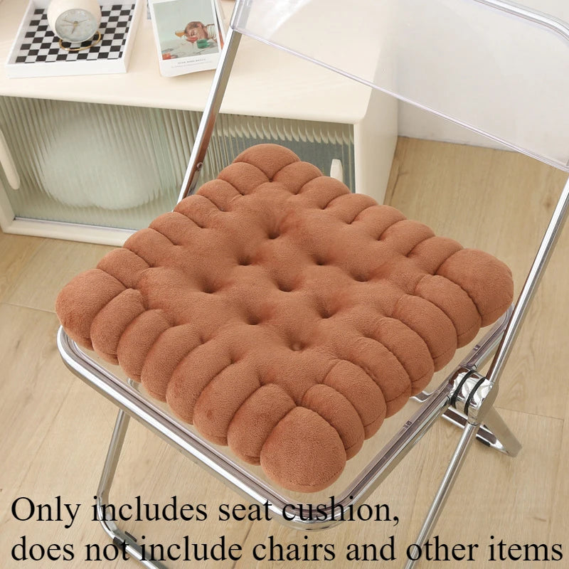 Thickened Cushion with Cushion and Biscuit Long Sitting Cushion Tatami Mat Practical Floor Mat for Homestays Rectangular Cushion
