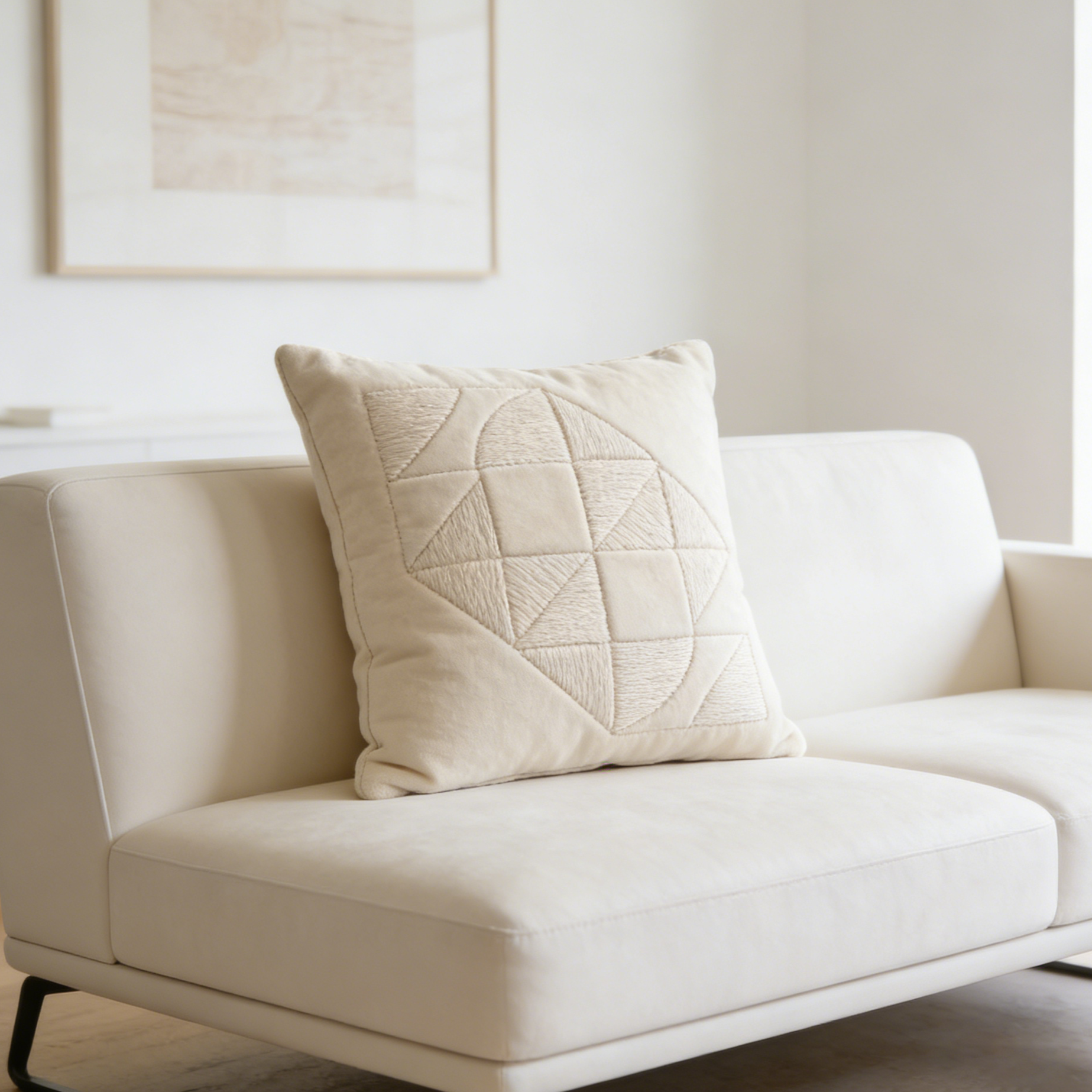 Textured Geometric Throw Pillow