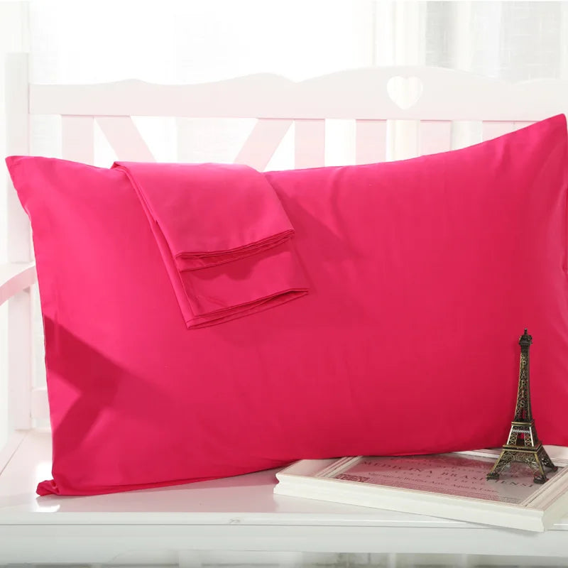 48x74cm Cotton Pillowcase Soft Comfortable Solid Color Pillow Case Queen King Sleeping Pillows Covers Pillowcases Home Textile