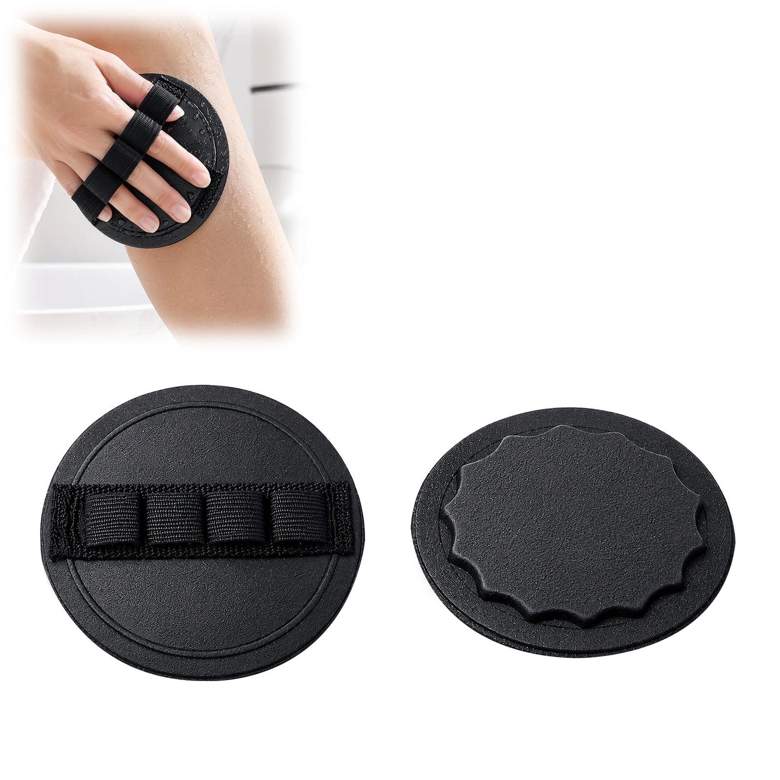 Soft Rubber Shower Scrubber, Silicone Body Scrubber for All Skin Types, Exfoliating Bath Tool to Remove Dead Skin & Massage for Men Women(B,2PCS)