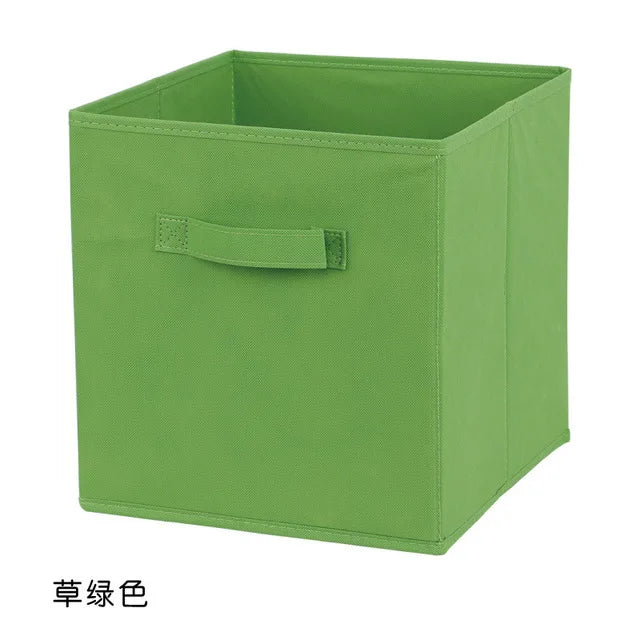 Foldable Fabric Storage box Cube Bins Cloth Organizer storage Baskets Folding Nursery Closet Drawer Features Dual Handles