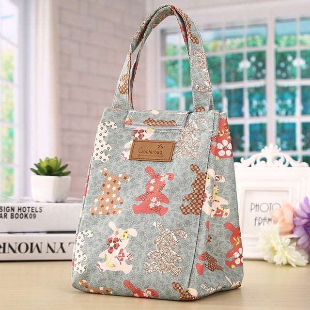Travel or office food refrigerated bag men and women insulation cover to keep warm Oxford lunch bag Women's casual handbag