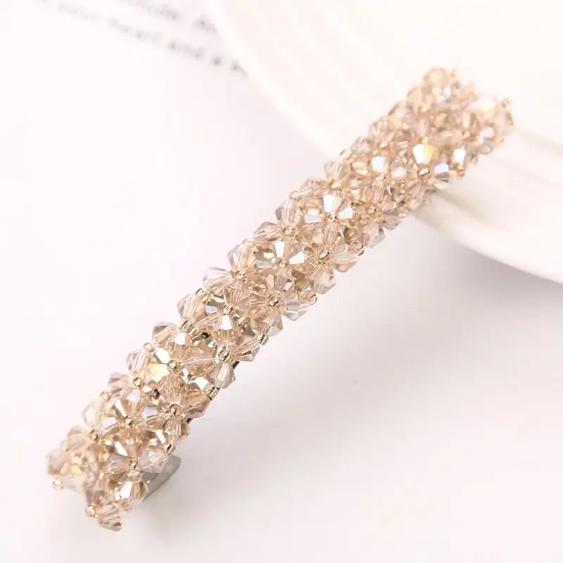 Korean Fashion 7 Colors Crystal Hair Clips Elegant Women Geometric Barrettes Hairpins Hairgrips Girls Headwear Hair Accessories