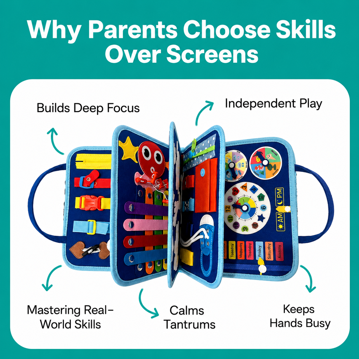 Montessori Busy Board For Children