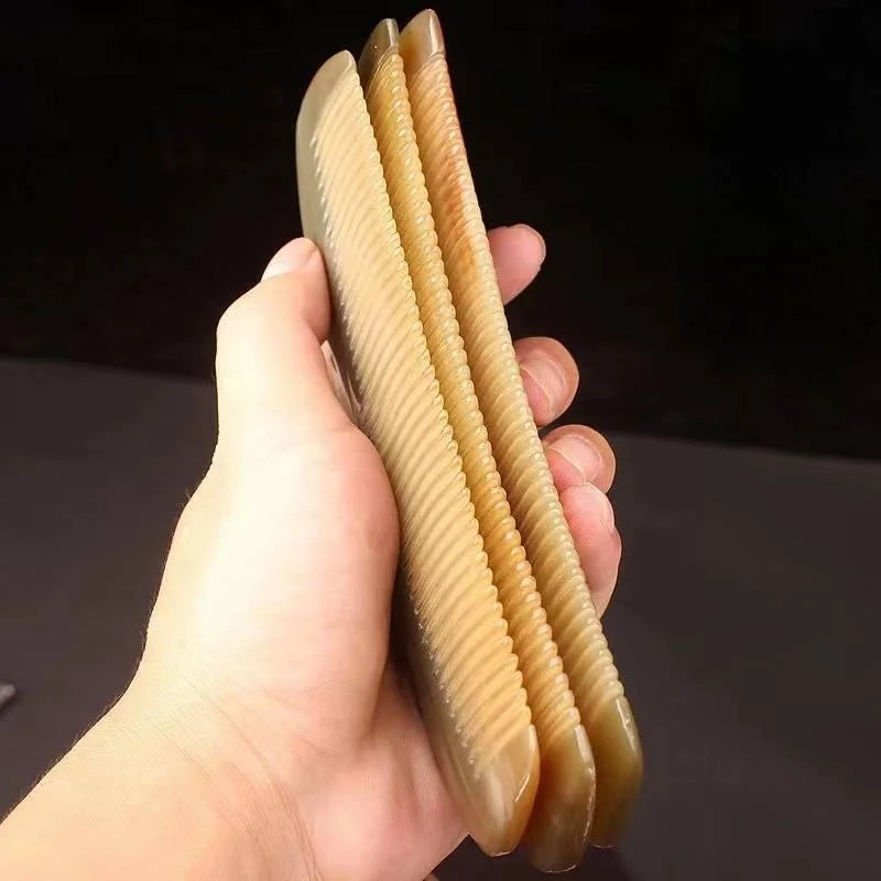 Handmade Horn Comb Natural Long Hair Thickening Household Massage Head Anti Static Loss Combs Hair Styling Detangling