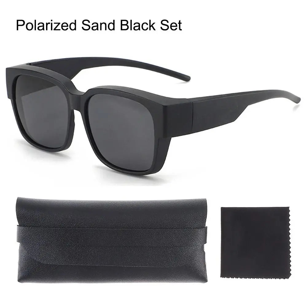 For Driving Riding That Can Be Worn over Other Glasses Wrap Around Square Shades Fit Over Glasses Sunglasses Polarized