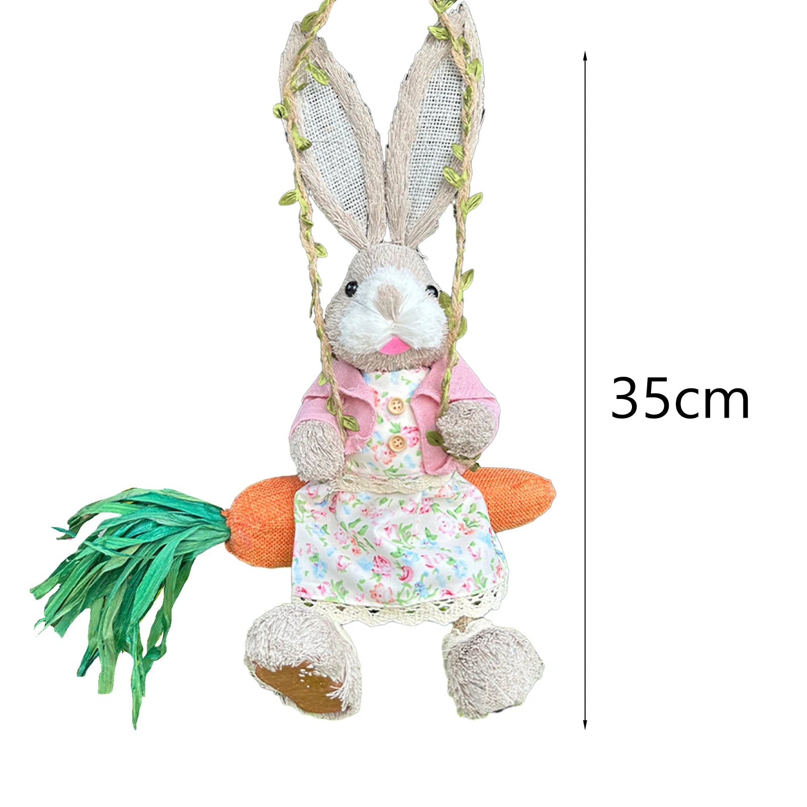 Easter Bunny Pendant Swing Rabbit Hanging Ornament for Dining Room Holiday Collections Display Home Decor Wedding Party Art Gift