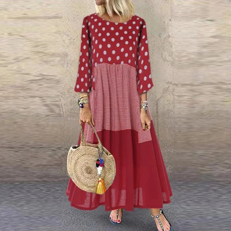 Women's Bohemian Ruffle Sundress 2025 Summer Sleeveless Floral Printed Maxi Long Dress Casual Loose Party