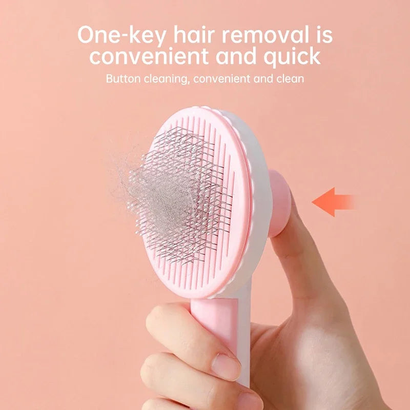 Self Cleaning Slicker Comb Remove Hair Grooming Brush Pet Dematting Comb Beauty Slicker Dog Comb Pet Accessories