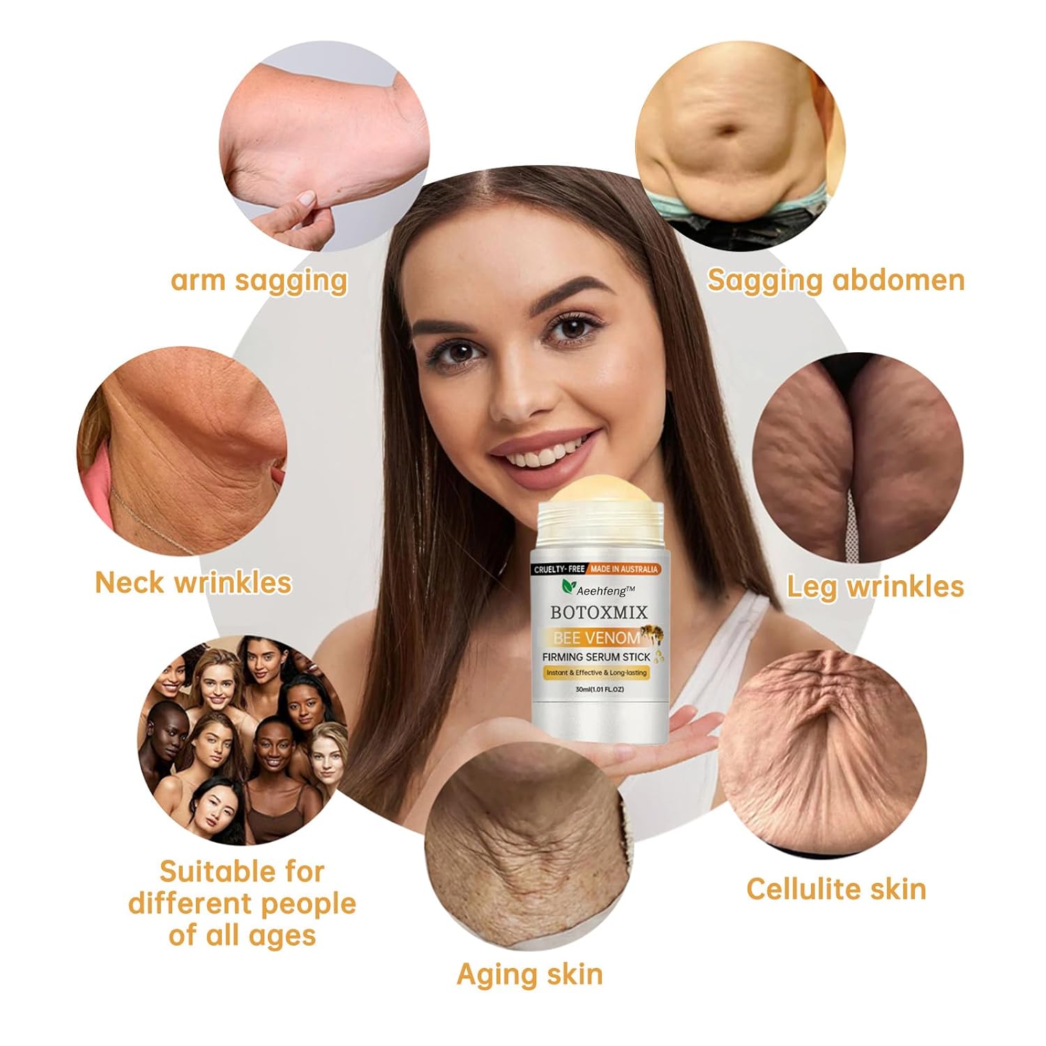 Botox Bee Venom Firming Serum Stick, Advanced Firming Cream, Moisturizes, Lifts, Plumps and Firms Skin, Natural Ingredients for All Skin Types