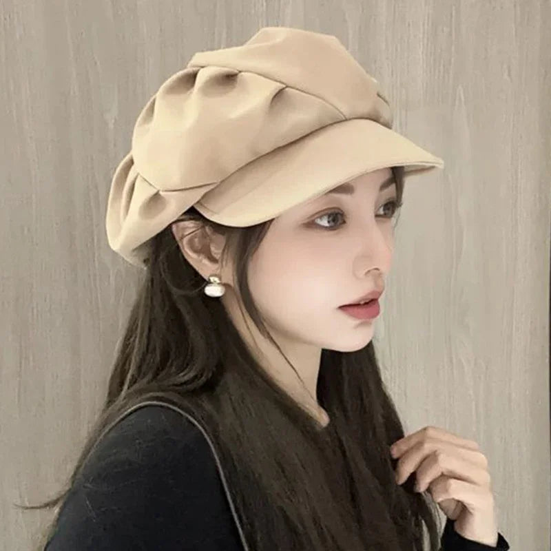 Autumn Winter Felt Beret Hats Women Fashion French Painter Hat Girls Trendy Solid Color Berets Ladies Multicolored Flat Cap