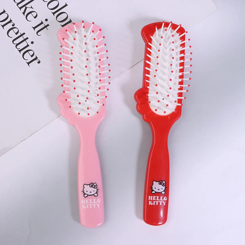 HelloKitty Air Cushion Comb Anime Kawaii Cute Girl Long Hair Hair Comb Pink Portable Comb Kids Gifts