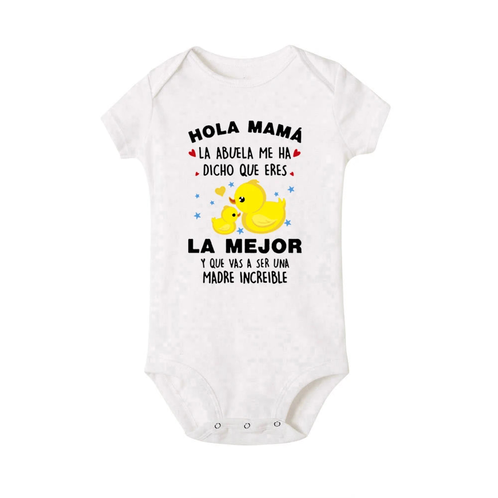 Printed Baby Romper Cute Infant Summer Clothes Newborn Short Sleeve Bodysuit