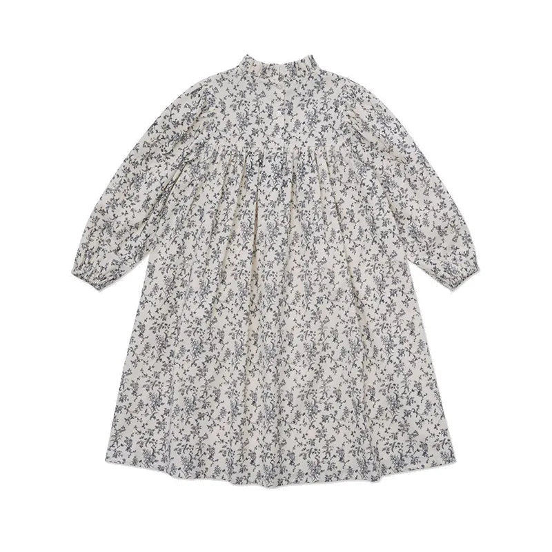 Girls Dress 2024 Autumn Printing Fashion Children Dress Cotton Thickened Warm Girls Jacket Cardigan Jumper Children's Clothing