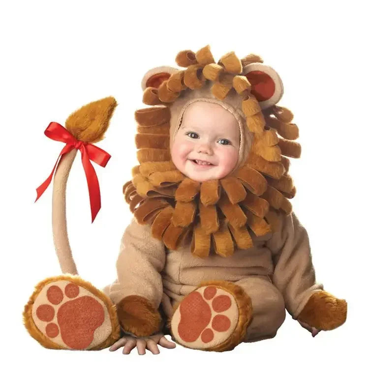 Baby Boy Girl Costume Romper Onesie Toddler Halloween Clothes Cartoon Animal Rompers Flannel Warm Soft Baby Infant Clothing