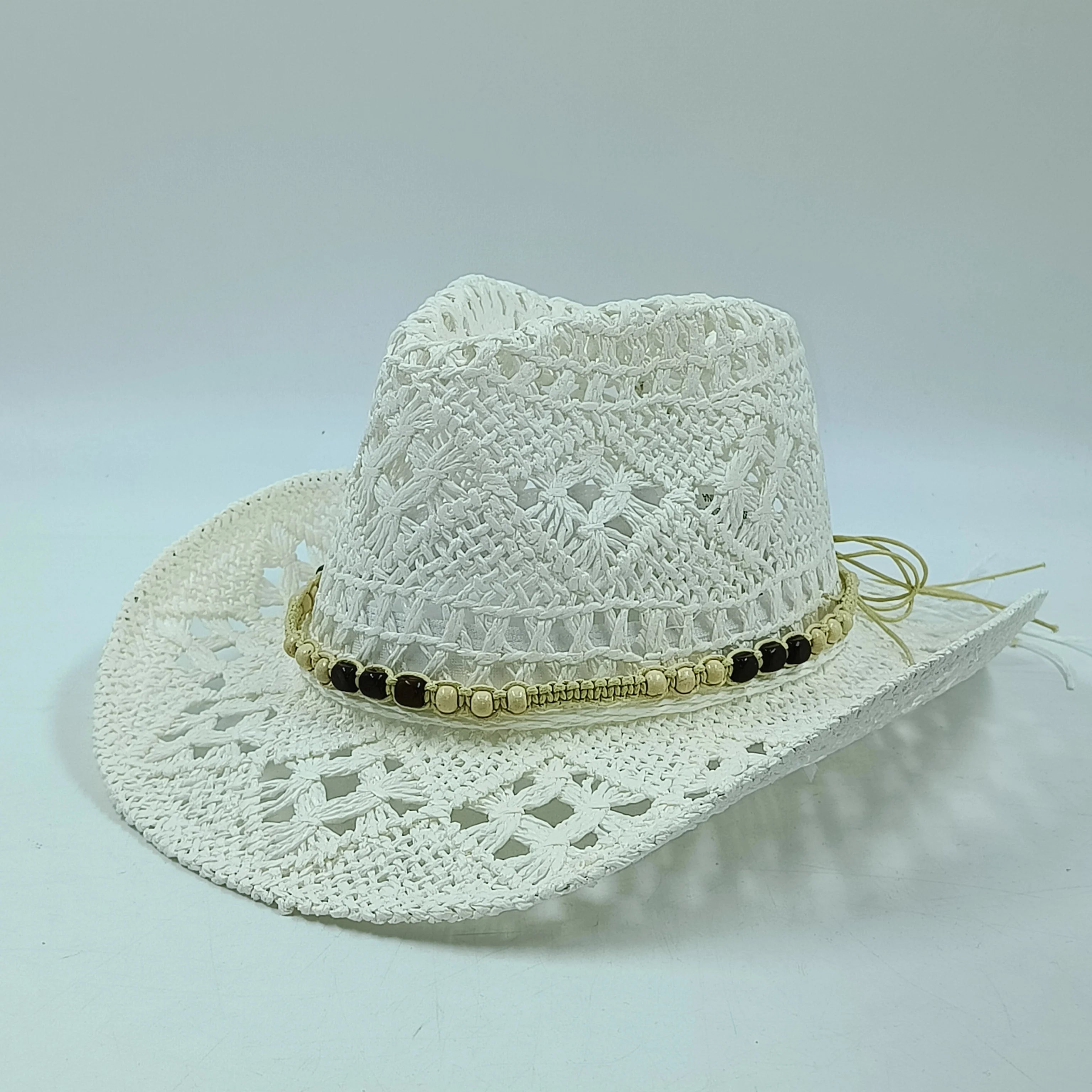 Western Cowboy Straw hat women Fashion Large Brim straw hat Party Outdoor summer cowboy Sunshade Jazz Hat sombrero vaquero hombr