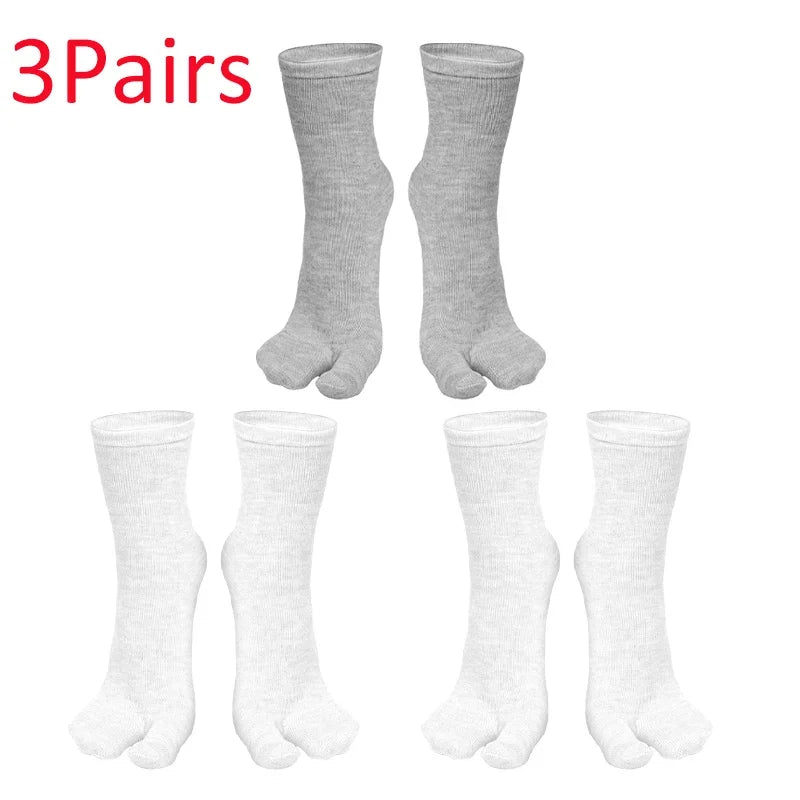 Fashion Japanese Style Tabi Toe Socks for Men Women Summer Fiber Two Finger Socks Kimono Flip Flop Sandal Split Tabi Toe Sock