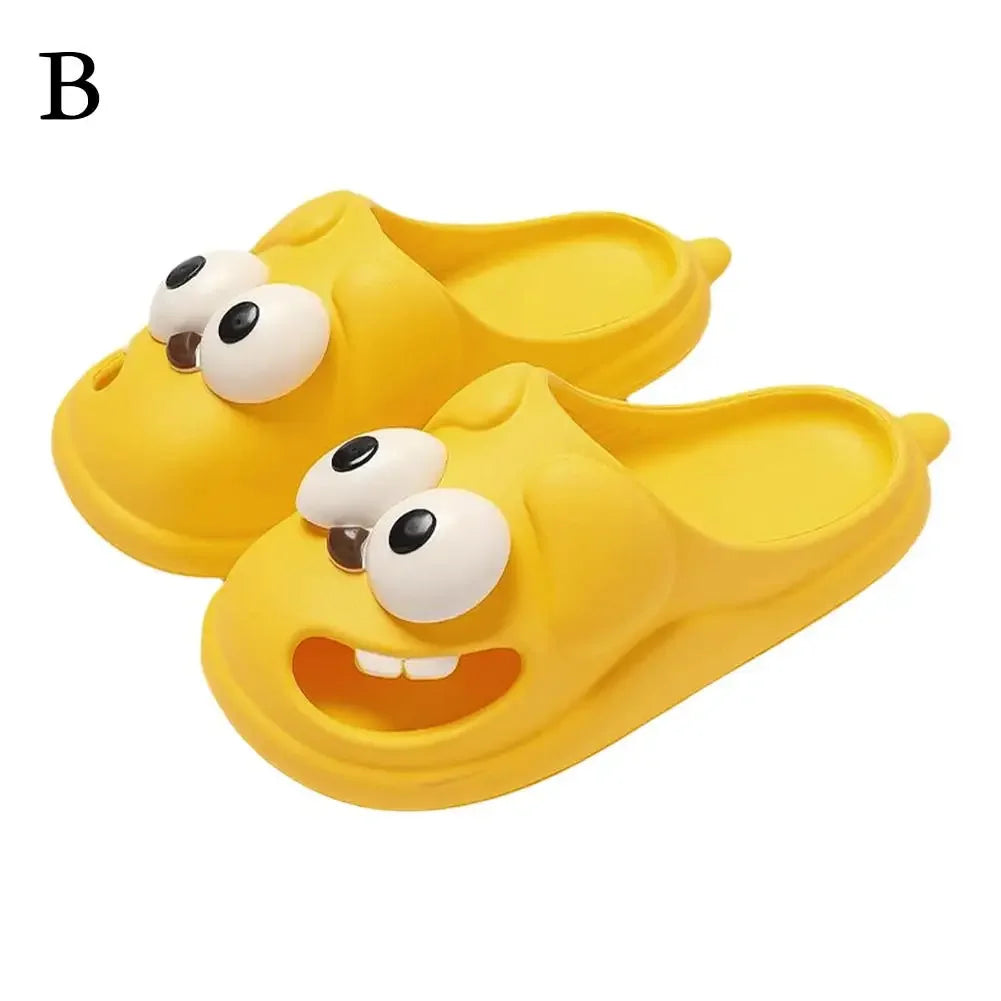 Funny Cartoon Dog Slippers Women Summer 2024 New Hollow Out Thick Sole Anti-slip PVC Slippers Shoes for Women Zapatos De Mujer