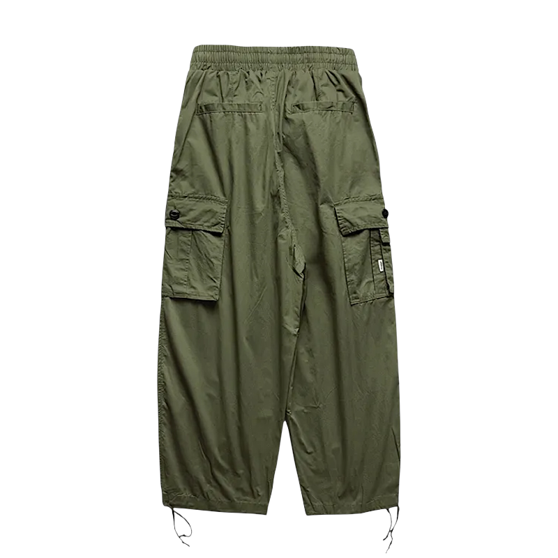Baggy fit cargo pocket wide leg pant