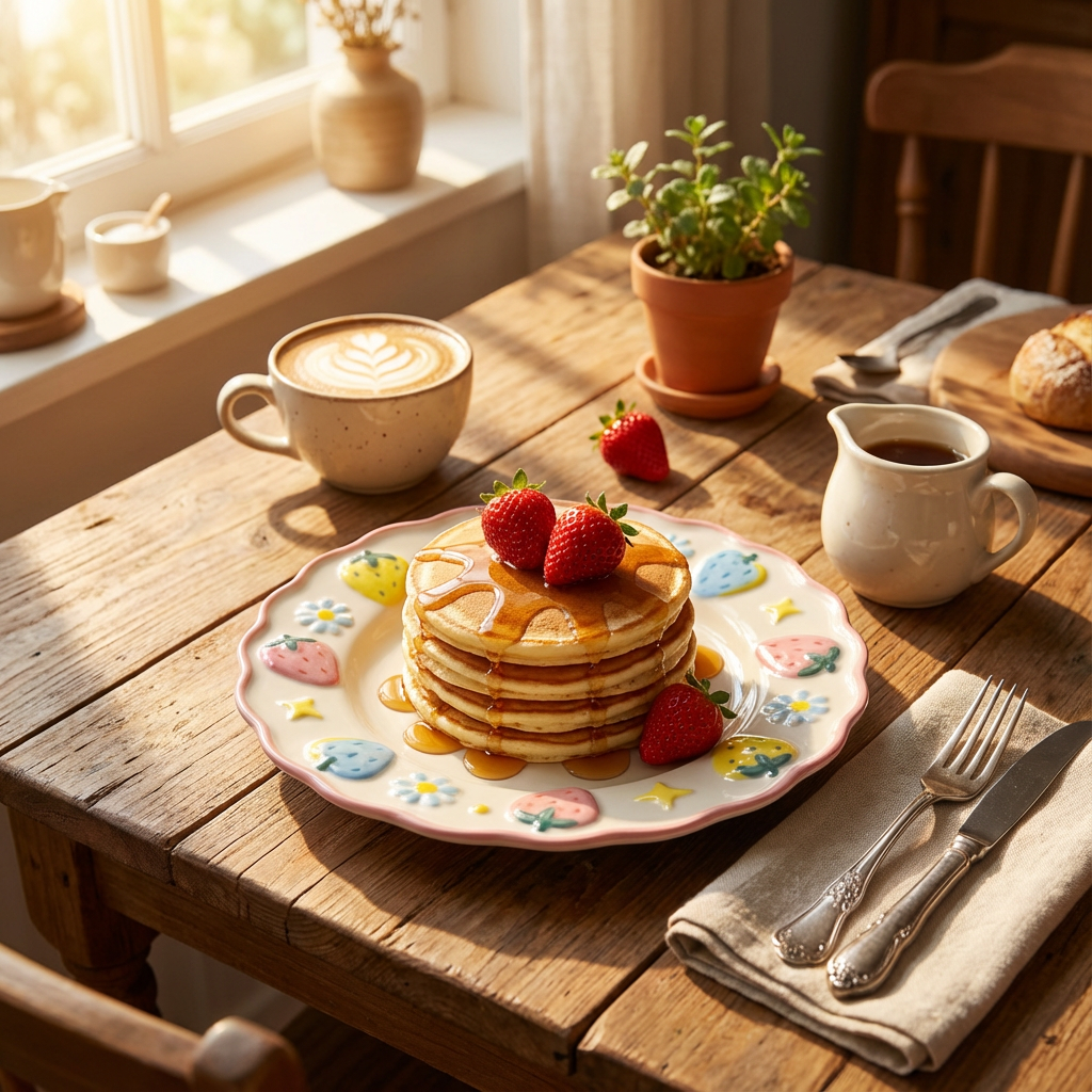 Strawberry Meadow Series – Scallop Dessert Plate