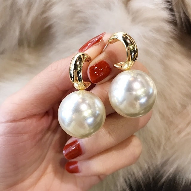 2025 New Korean Style Contracted Heart Pearl Earrings For Women Sweet Flower Zircon Geometric Stud Earring Girl Party Jewelry