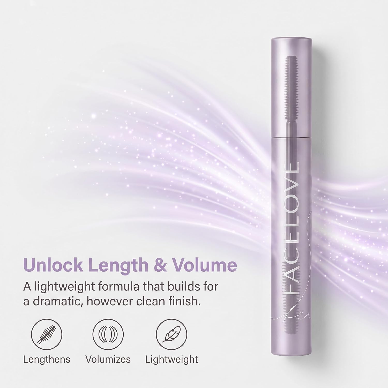 Facelove Mascara, Facelove Mascara for Mature Lashes, Waterproof Lengthening & Volumizing Mascaras, Thickening Softer Fuller Lashes, Thickening Eye Makeup