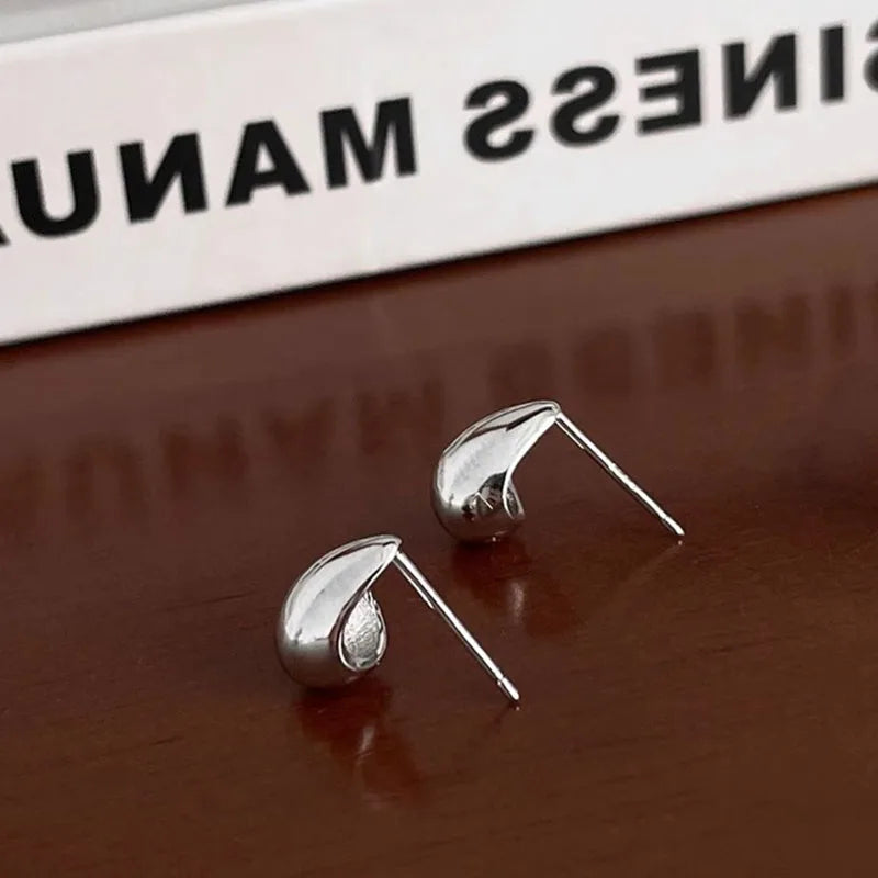 Ventfille 925 Sterling Silver Water Drop Earring for Women Gift Minimalism Versatile Office Trend Jewelry Dropshipping