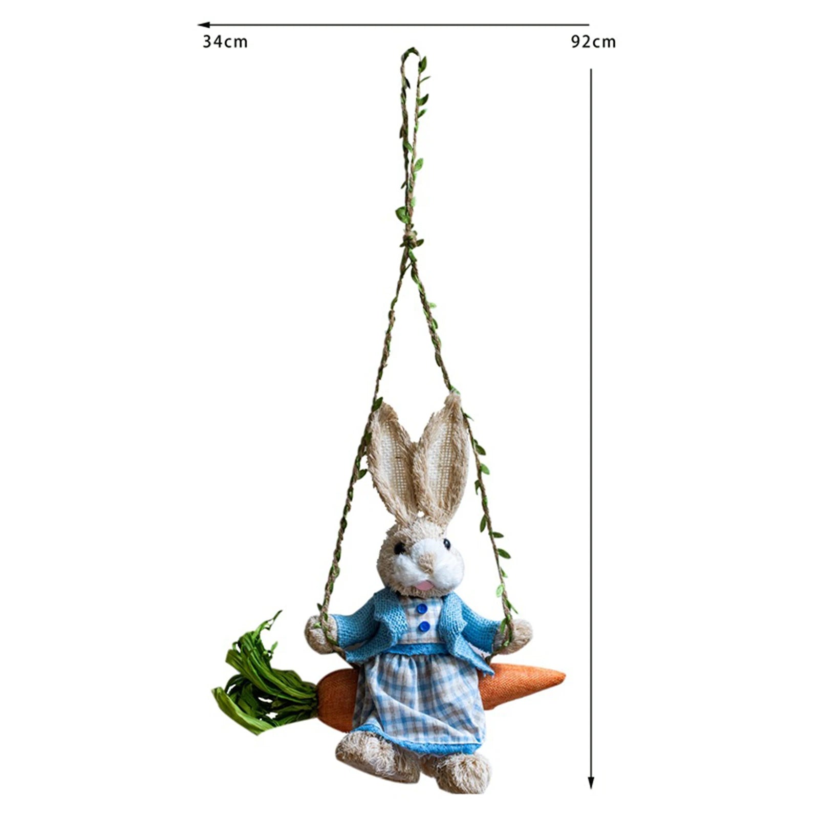 Easter Bunny Pendant Swing Rabbit Hanging Ornament for Dining Room Holiday Collections Display Home Decor Wedding Party Art Gift