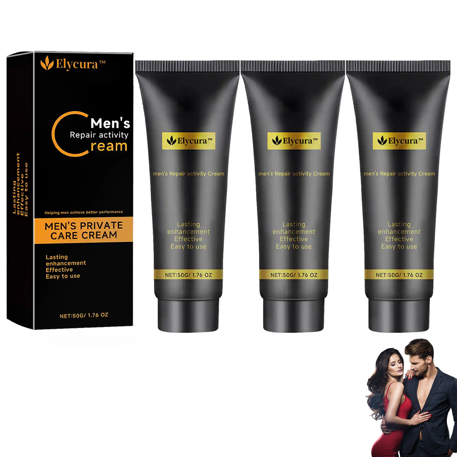 Elycura Mens Intimate Cream, Advanced Skin Body Butter for Men, Elycura Men's Repair Activity Cream, Restore Vitality, Regain Confidence