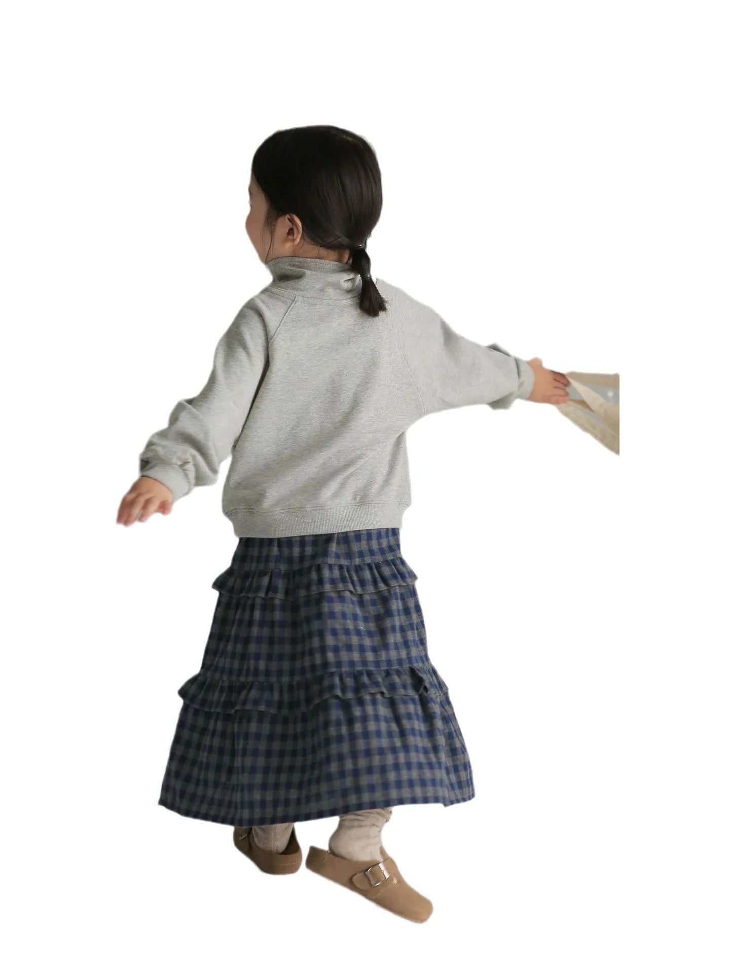 Mother Daughter Matching Clothes  Autumn 2024 Kids' Skirt Children's Clothing Girls' Plaid Skirt Parent-Child Dress