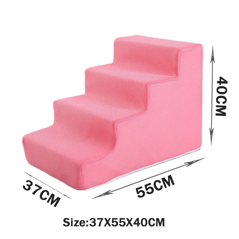 Pet Stairs Toys Cat Dog Ladder 2 3 4 Step Stairs for Dogs Puppy Ramp Detachable Sponge Pet Ladder Accessories