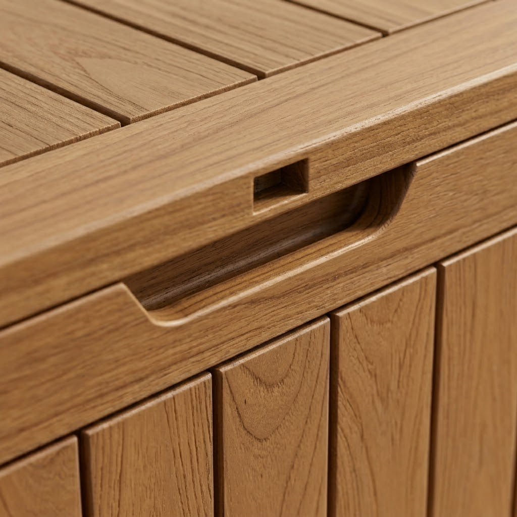 Solid Acacia Wood Outdoor Storage Box