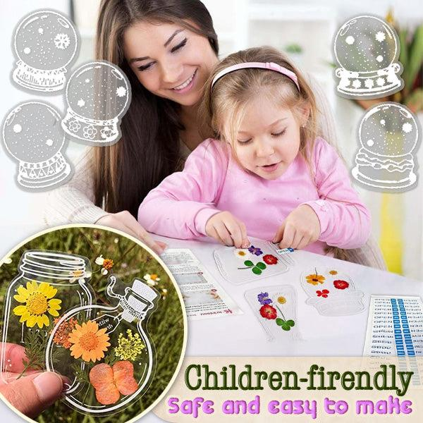 Embossed Flower Clear Bottle DIY Bookmark