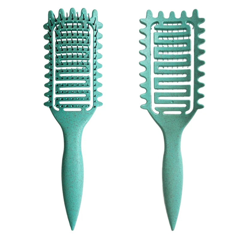 Curl Define Styling Brush Hollow Boar Bristle Detangling Hair Brush Tangled Hair Comb Shaping Defining Curls Hair Styling Tools