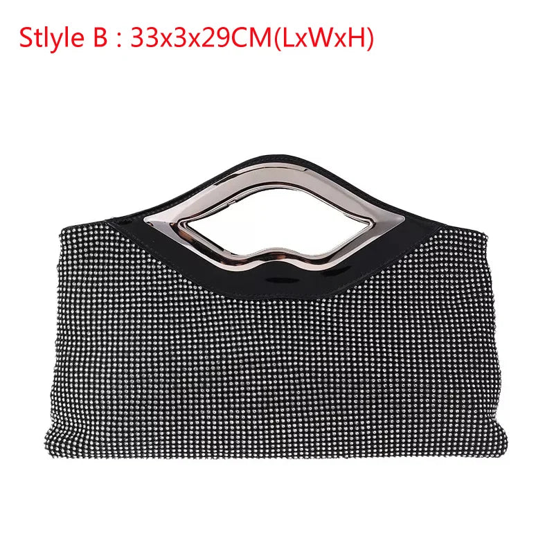 Sequins Evening Clutch Bag Women Luxury Full Rhinestones Handbag Party Bag Chain Crossbody Bags Female Purse and Handbags