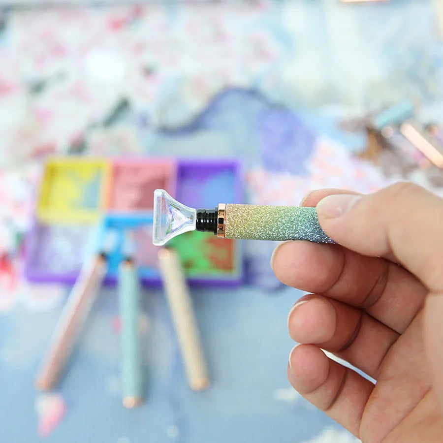 Glitter 5D Diamond Painting Pen Point Drill Pens Cross Stitch Embroidery DIY Craft Sparkle Nail Art Handmade Supplies