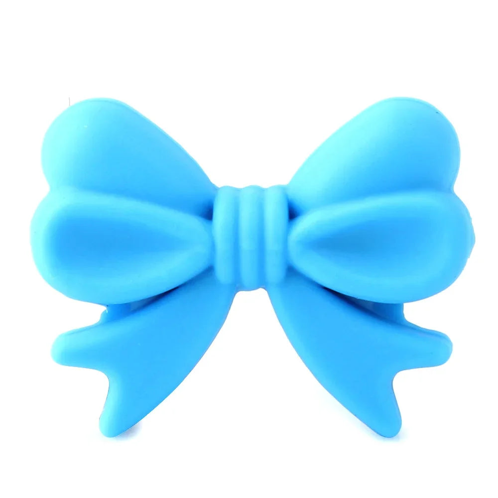 10pcs Silicone Beads Heart Bow Shape Accessories Silicone Holder Clip  Pen Decor Chain Making Focal Accessories Jewelry