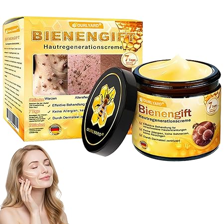 Bienengift Hautregenerationscreme, Professionelle Bienengift Creme, Ourlyard Bee Venom Hautregenerierende Creme, Bienengiftsalbe, Bienengiftcreme für alle Hauttypen