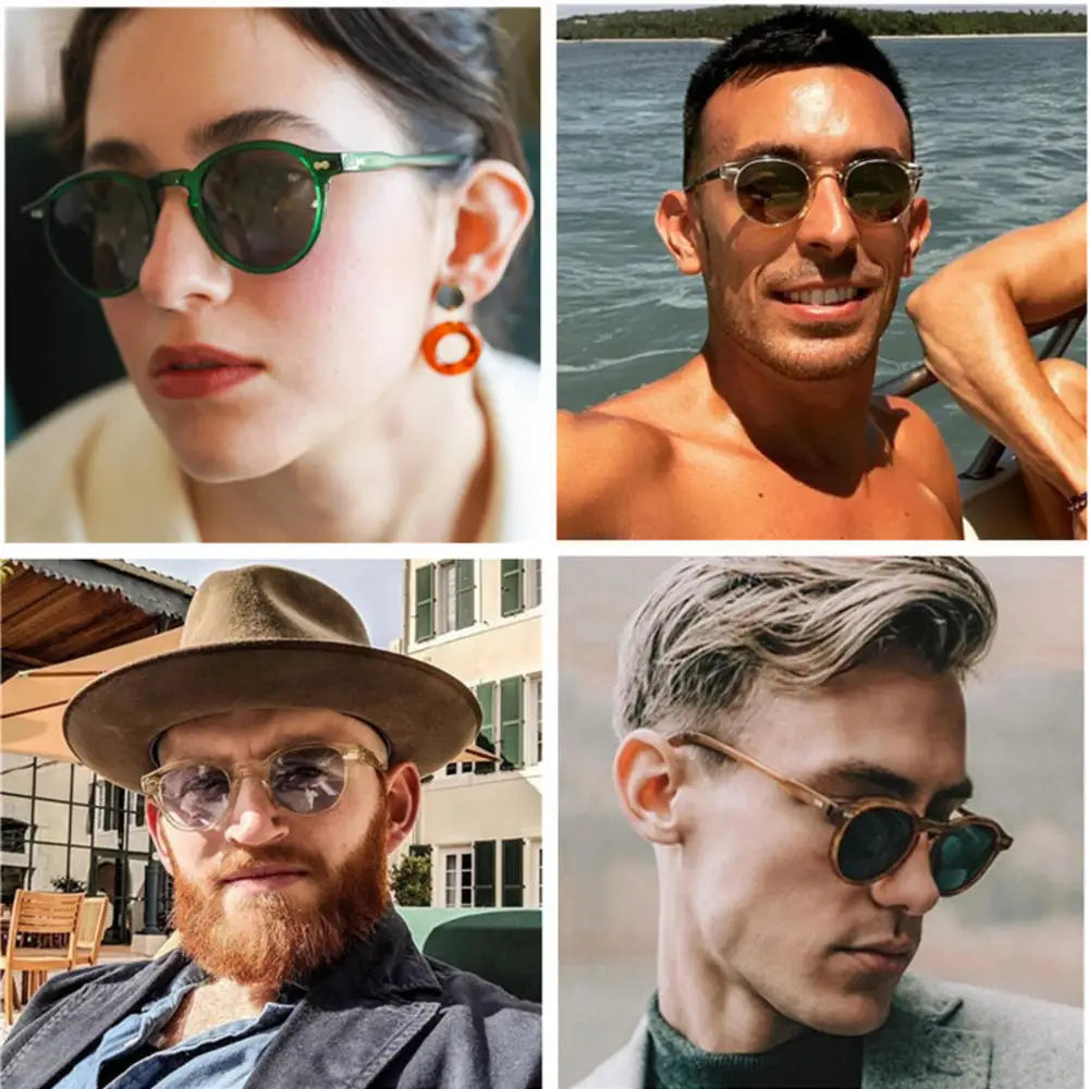 2024 Polarized Sunglasses Men Women Brand Designer Retro Round Sun Glasses Vintage Male Female Goggles UV400 Oculos Gafas De Sol