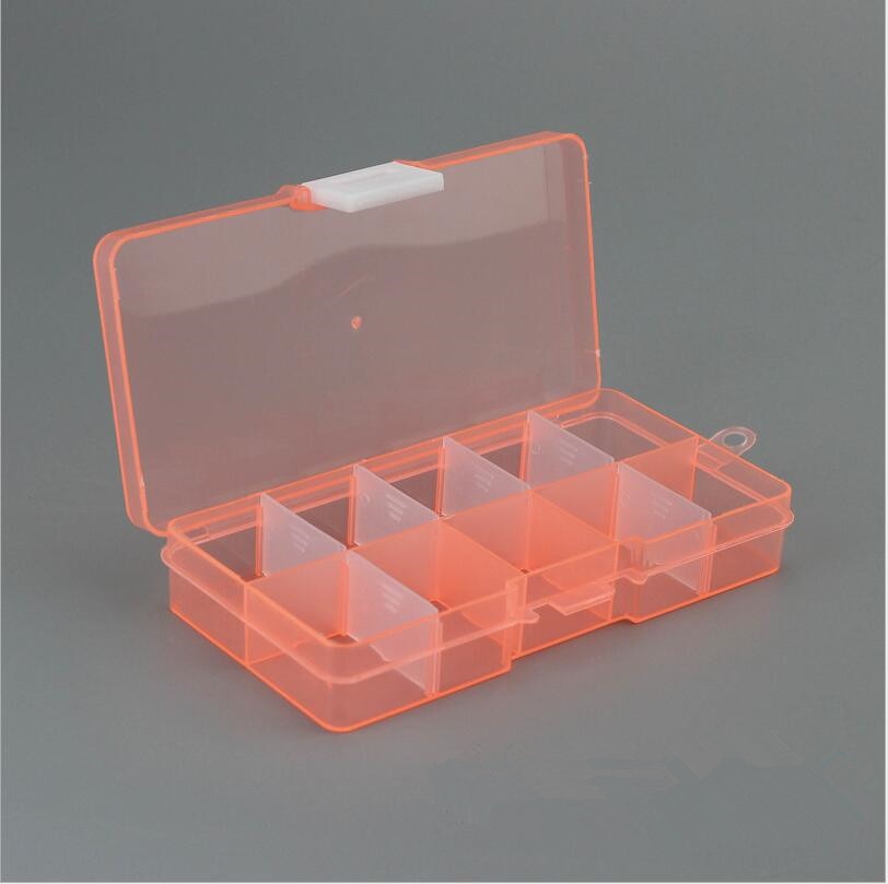 10 Slots ( Adjustable) Plastic Jewelry Box Storage Case Craft Jewelry Organizer Beads Diy Jewelry Making joyero organizador Z28