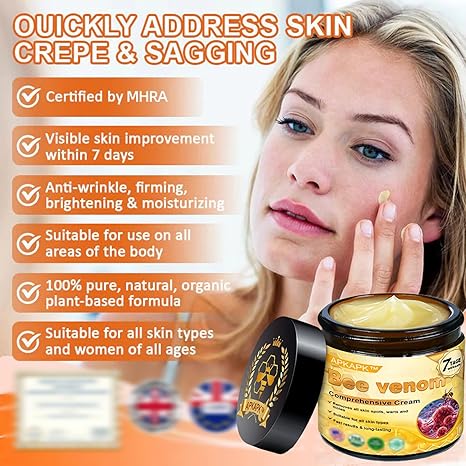 Bee venom cream, professional bee venom ointment, for removal and repair; bee venom skin care cream, natural essence, suitable for all skin types