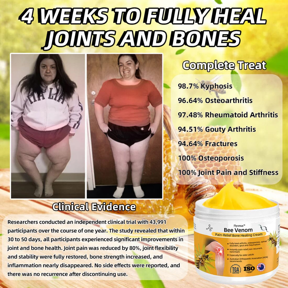 Flysmus™ Bee Venom Pain-Relief Bone Healing Cream(𝑷𝒓𝒐𝒗𝒊𝒅𝒆𝒔 𝒑𝒂𝒊𝒏 𝒆𝒍𝒊𝒎𝒊𝒏𝒂𝒕𝒆 𝒇𝒐𝒓 𝑨𝒓𝒕𝒉𝒓𝒊𝒕𝒊𝒔, 𝑴𝒖𝒔𝒄𝒍𝒆, 𝑩𝒂𝒄𝒌 𝑷𝒂𝒊𝒏, 𝑲𝒏𝒆𝒆𝒔, 𝑩𝒂𝒄𝒌, 𝑺𝒉𝒐𝒖𝒍𝒅𝒆𝒓𝒔, 𝑯𝒊𝒑𝒔, 𝑾𝒓𝒊𝒔𝒕𝒔, 𝑯𝒂𝒏𝒅𝒔)🏆